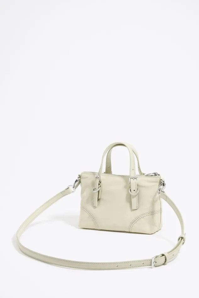 Stone White Nylon Mini Shopper Bag Stonewhite Women Bimba Y Lola Crossbody Bags