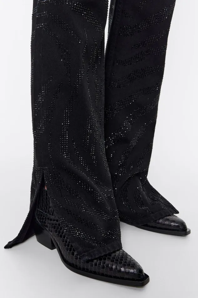 STRAIGHT CROPPED 8211 Black Stones Jeans Black Women Bimba Y Lola Trousers STRAIGHT CROPPED 8211 Black Stones Jeans Black Women Bimba Y Lola Trousers