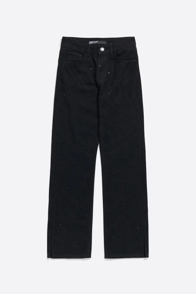 STRAIGHT CROPPED 8211 Black Stones Jeans Black Women Bimba Y Lola Trousers STRAIGHT CROPPED 8211 Black Stones Jeans Black Women Bimba Y Lola Trousers