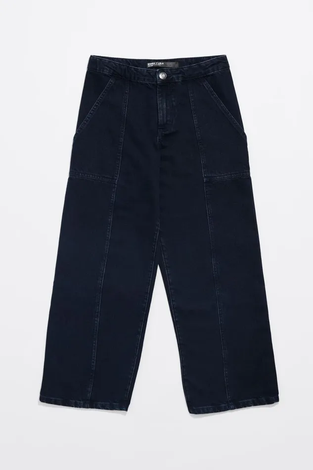 STRAIGHT CROPPED 8211 Bluefin Black Jeans Blue Black Women Bimba Y Lola Trousers STRAIGHT CROPPED 8211 Bluefin Black Jeans Blue Black Women Bimba Y Lola Trousers