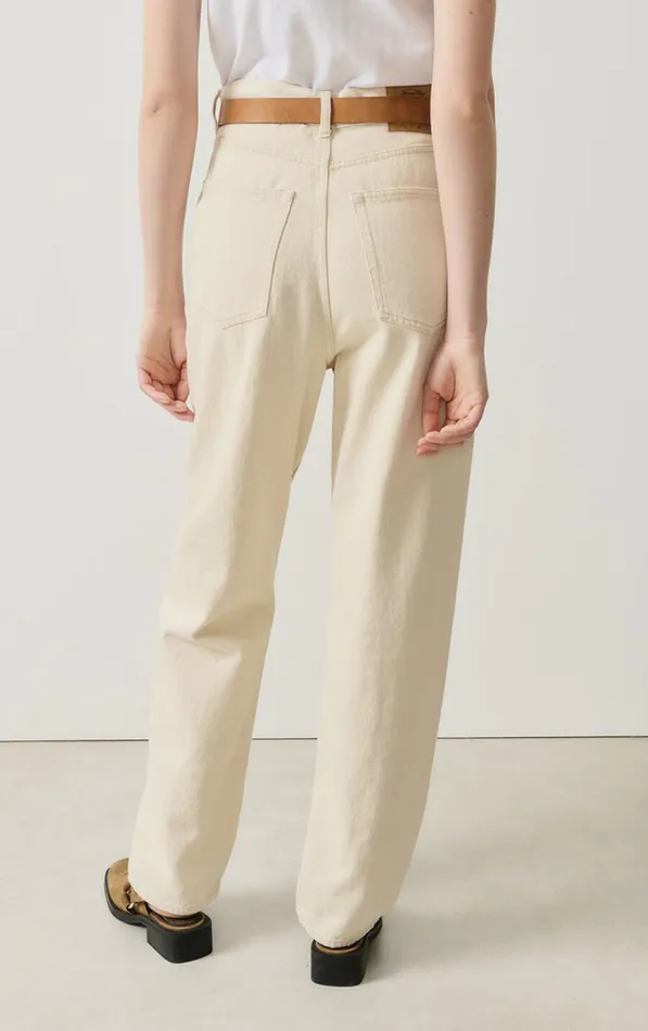 Straight Jeans Tineborow Ecru Women American Vintage Jeans Straight Jeans Tineborow Ecru Women American Vintage Jeans