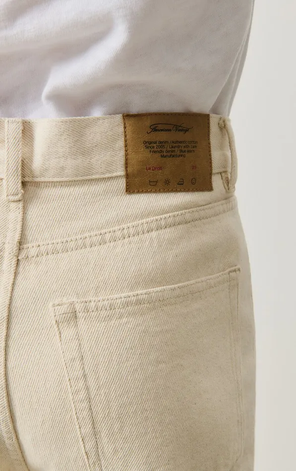 Straight Jeans Tineborow Ecru Women American Vintage Jeans Straight Jeans Tineborow Ecru Women American Vintage Jeans