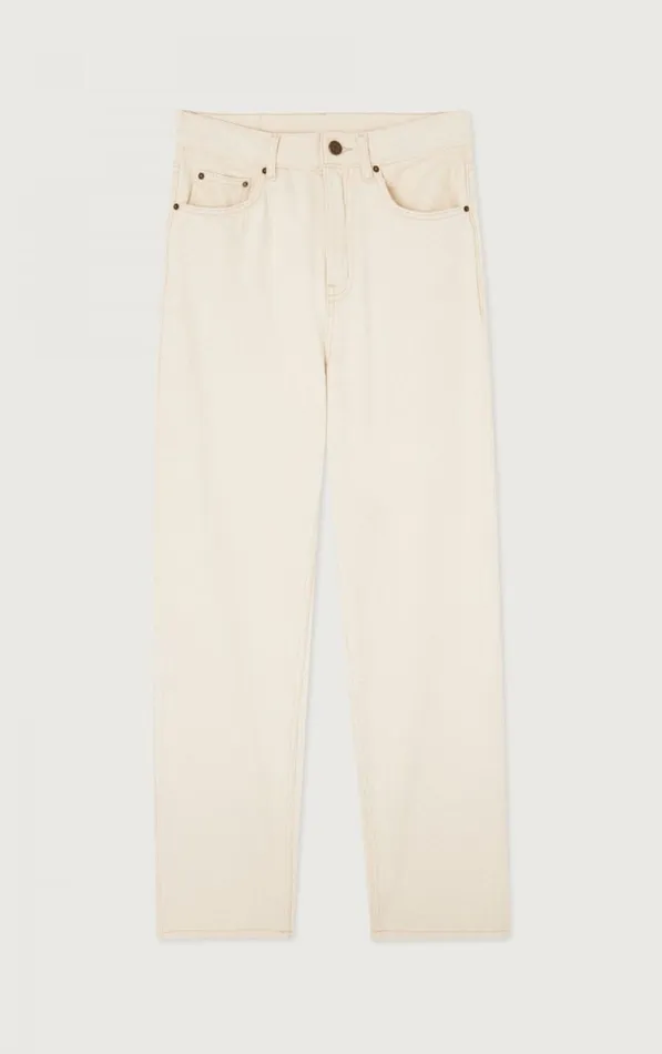 Straight Jeans Tineborow Ecru Women American Vintage Jeans Straight Jeans Tineborow Ecru Women American Vintage Jeans