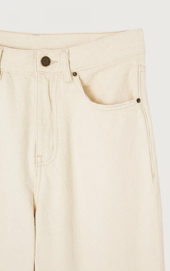 Straight Jeans Tineborow Ecru Women American Vintage Jeans Straight Jeans Tineborow Ecru Women American Vintage Jeans