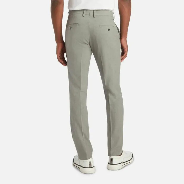 Stretch Solid Skinny Fit Flex Waistband Flat Front Dress Pant Grey Men Kenneth Cole Bottoms