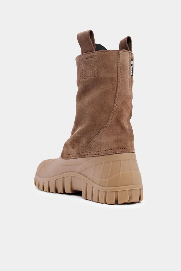Suede Boots Women Stutterheim Patrol Zip Boot Suede TobaccoFudge