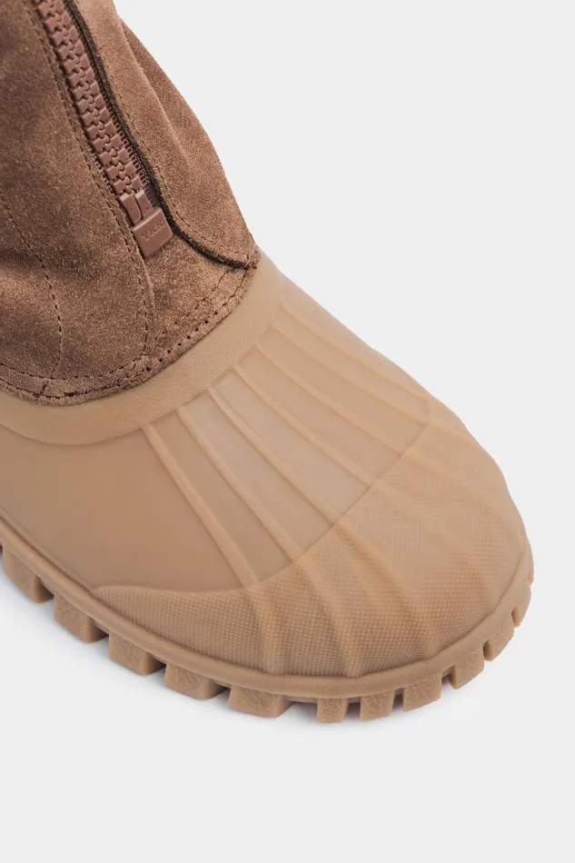 Suede Boots Women Stutterheim Patrol Zip Boot Suede TobaccoFudge