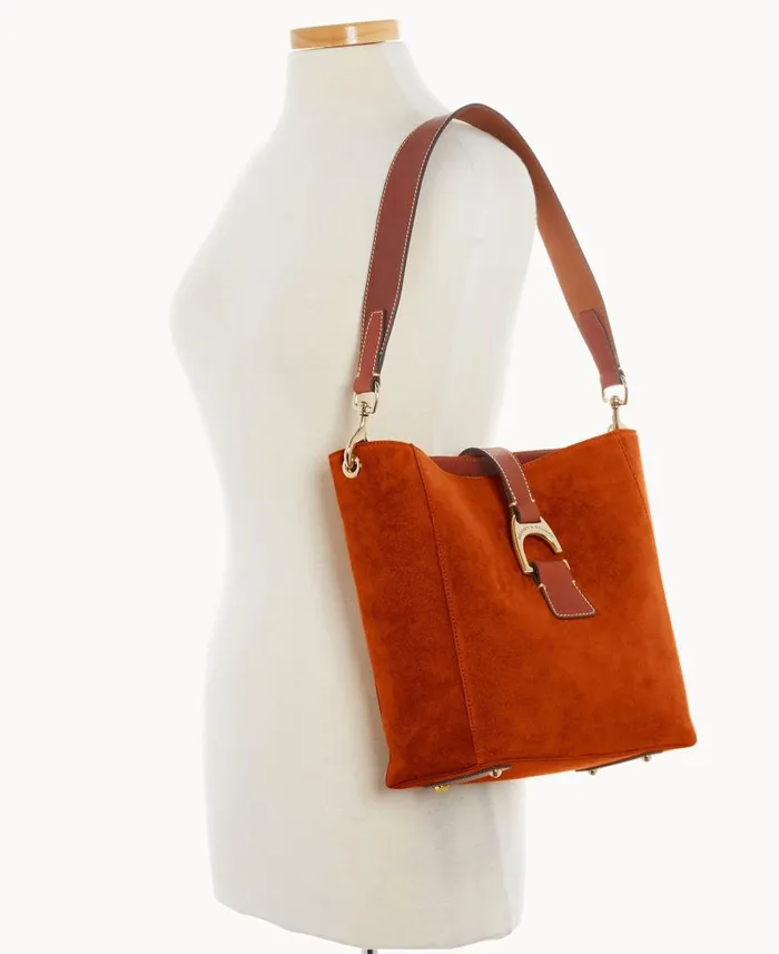 Suede Brynn Amber Woman Dooney and Bourke Shoulder Bags Suede Brynn Amber Woman Dooney and Bourke Shoulder Bags