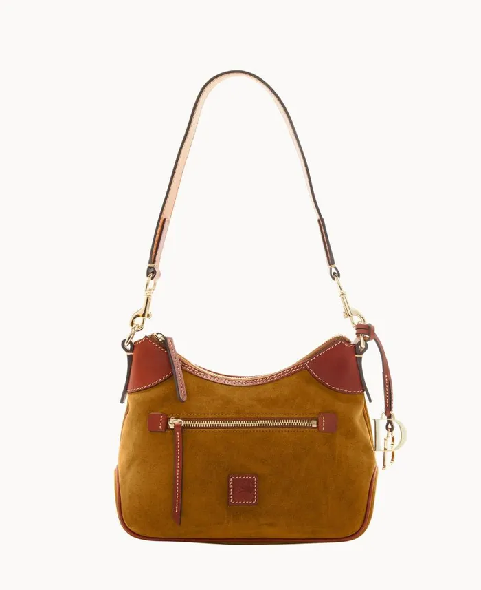 Suede Small Hobo Olive Woman Dooney and Bourke Shoulder Bags