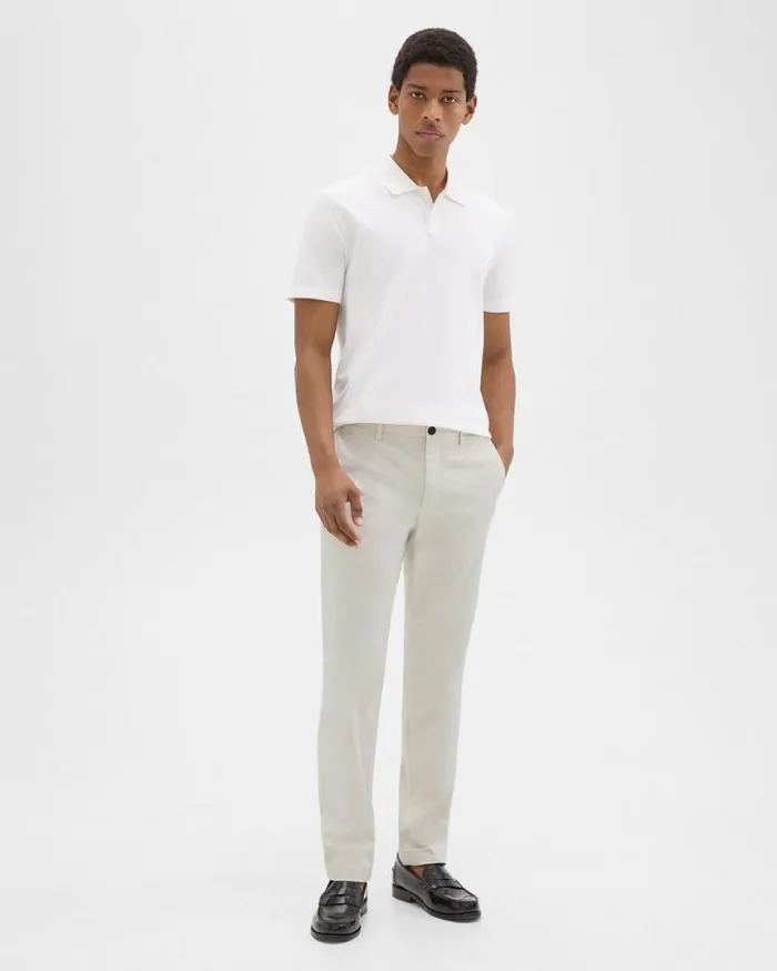 Suits Men Theory Zaine Pant In Organic Cotton Limestone