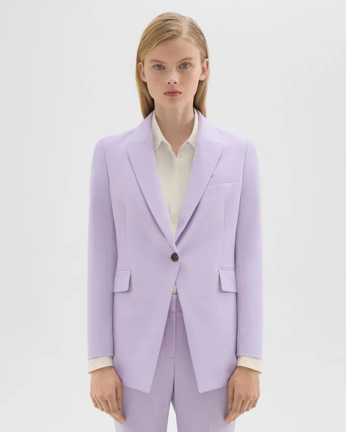 Suits Women Theory Etiennette Blazer In Good Wool Lilac Sky
