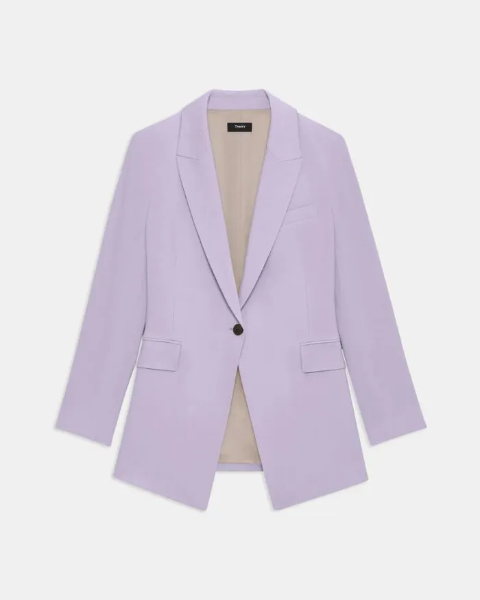 Suits Women Theory Etiennette Blazer In Good Wool Lilac Sky
