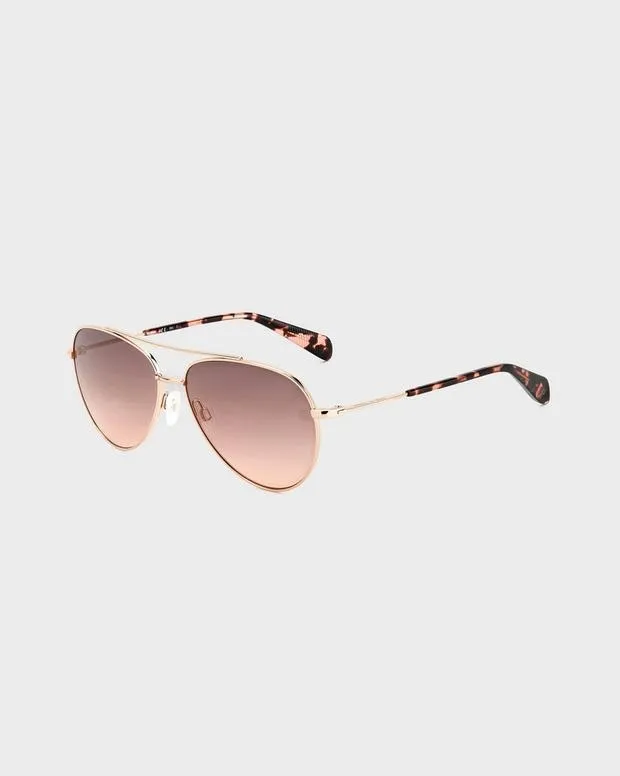 Sunglasses Women Rag and Bone Leslie Red Gold