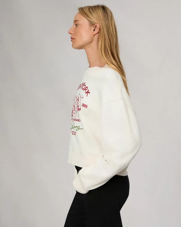 Sweaters and Sweatshirts Women Rag and Bone Lucali Vintage Terry Sweatshirt Off White