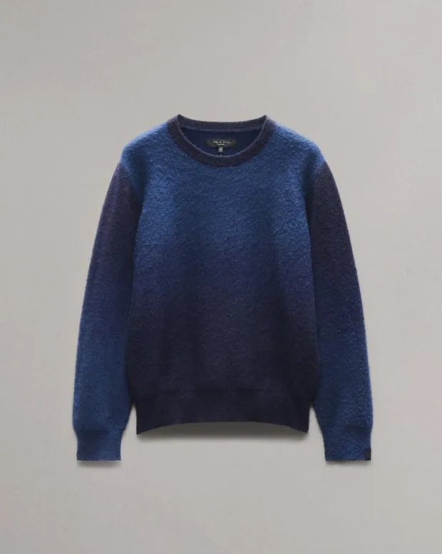 Sweaters Men Rag and Bone Downing Crewneck Sweater Navy Multi