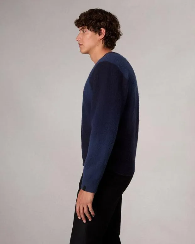Sweaters Men Rag and Bone Downing Crewneck Sweater Navy Multi