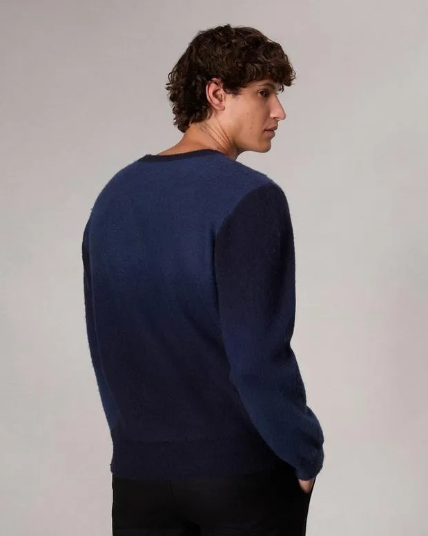 Sweaters Men Rag and Bone Downing Crewneck Sweater Navy Multi