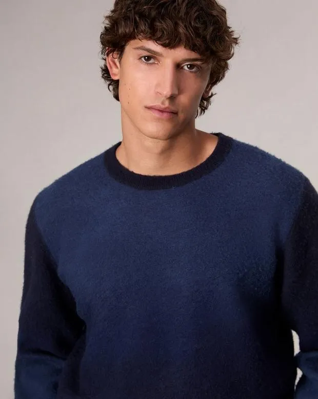 Sweaters Men Rag and Bone Downing Crewneck Sweater Navy Multi