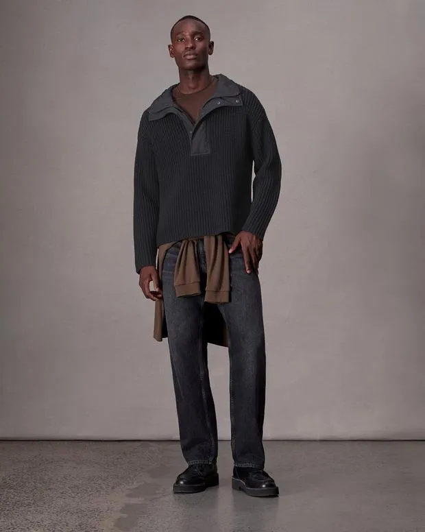 Sweaters Men Rag and Bone Sweeney Sweater Black