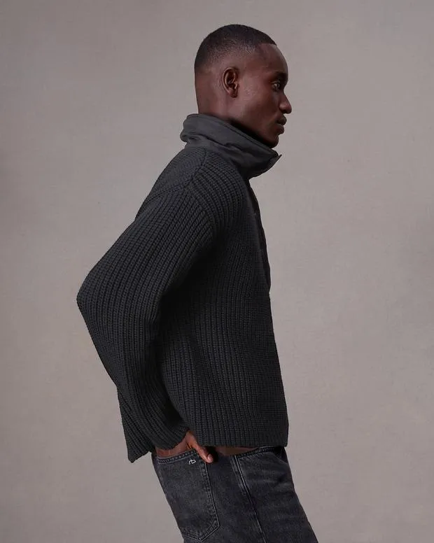 Sweaters Men Rag and Bone Sweeney Sweater Black