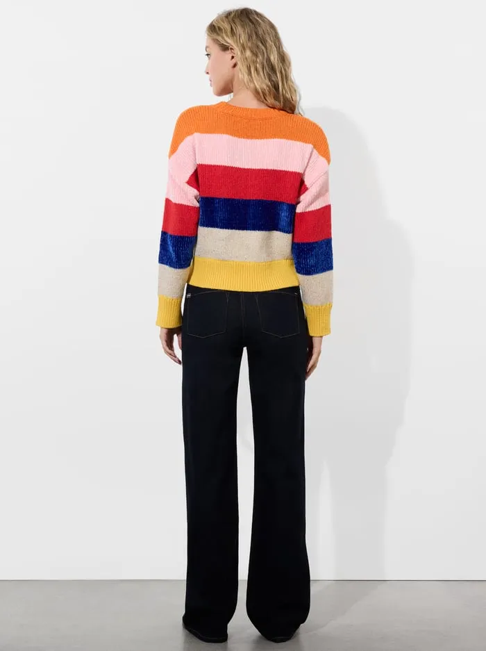Sweaters Women Alice Olivia Louie Pullover Multi Stripe