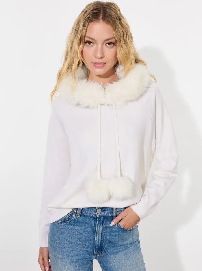 Sweaters Women Alice Olivia Oscar Hoodie Ecru