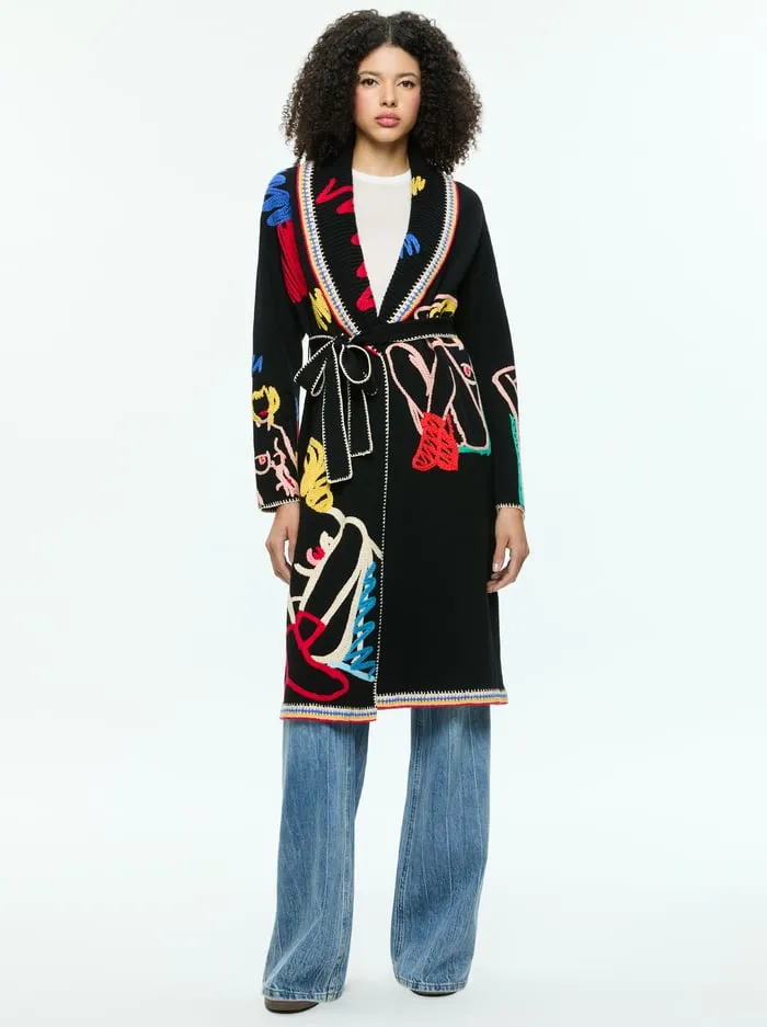 Sweaters Women Alice Olivia Tom Wesselmann Astrid Cardigan Natural Beauty