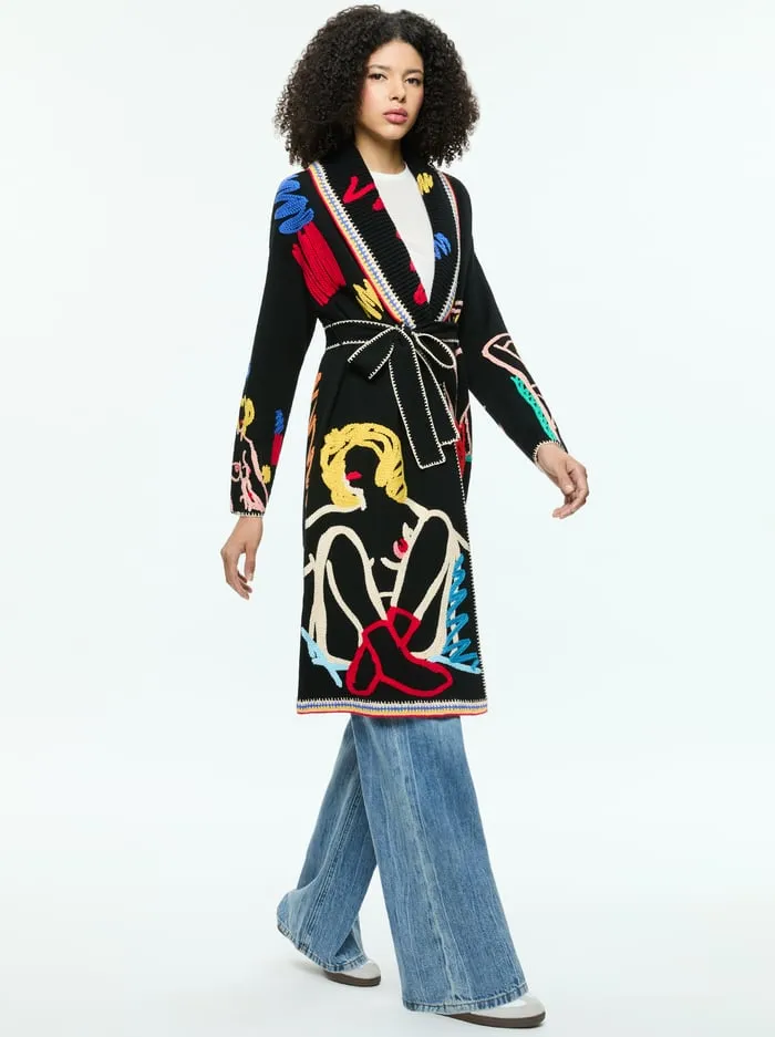 Sweaters Women Alice Olivia Tom Wesselmann Astrid Cardigan Natural Beauty
