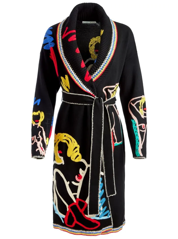 Sweaters Women Alice Olivia Tom Wesselmann Astrid Cardigan Natural Beauty