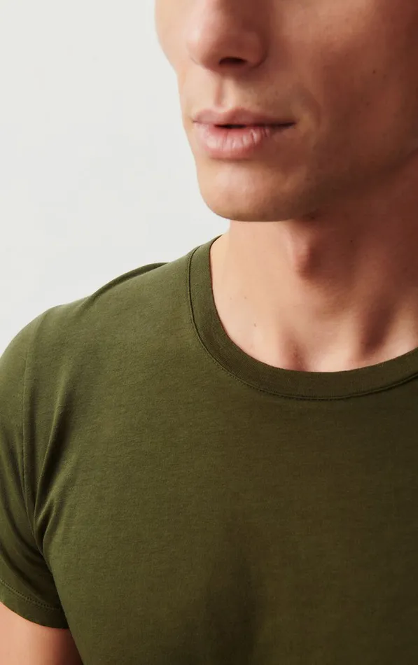 TShirt Decatur Khaki Men American Vintage Short Sleeve TShirts
