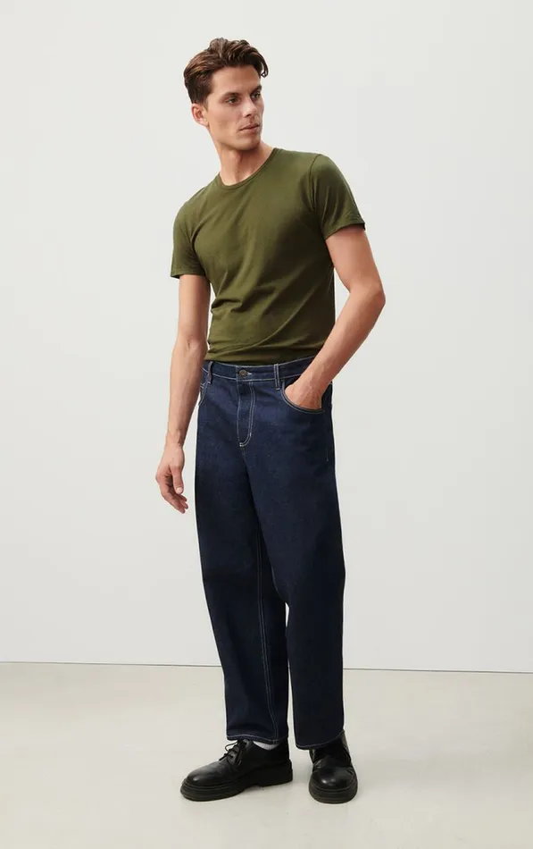 TShirt Decatur Khaki Men American Vintage Short Sleeve TShirts