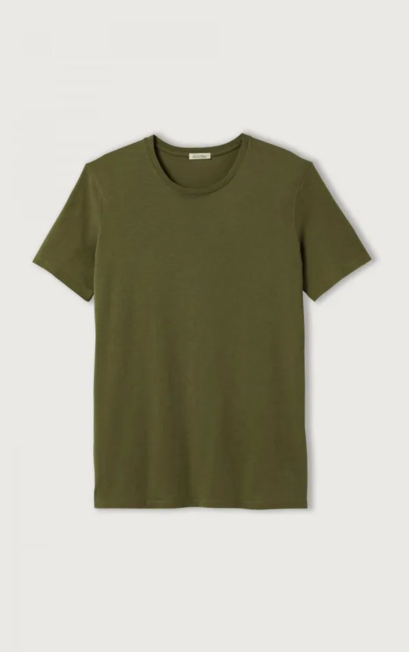 TShirt Decatur Khaki Men American Vintage Short Sleeve TShirts