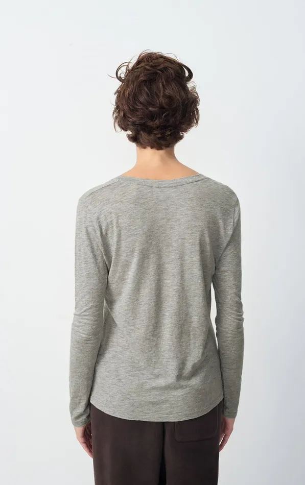 TShirt Jacksonville Heather Grey Women American Vintage Long Sleeve TShirts TShirt Jacksonville Heather Grey Women American Vintage Long Sleeve TShirts