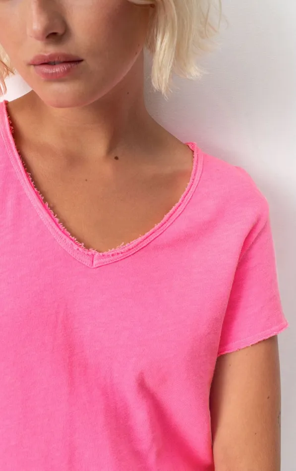 TShirt Sonoma Pink Acid Fluo Women American Vintage Short Sleeve TShirts TShirt Sonoma Pink Acid Fluo Women American Vintage Short Sleeve TShirts