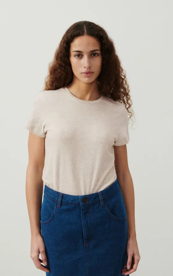 TShirt Ypawood Heather Grey Women American Vintage Short Sleeve TShirts