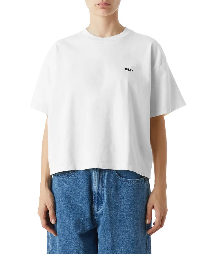 TSHIRTS OBEY Clothing Women DISIFORMATION RESISTANCE RAEGAN TSHIRT White