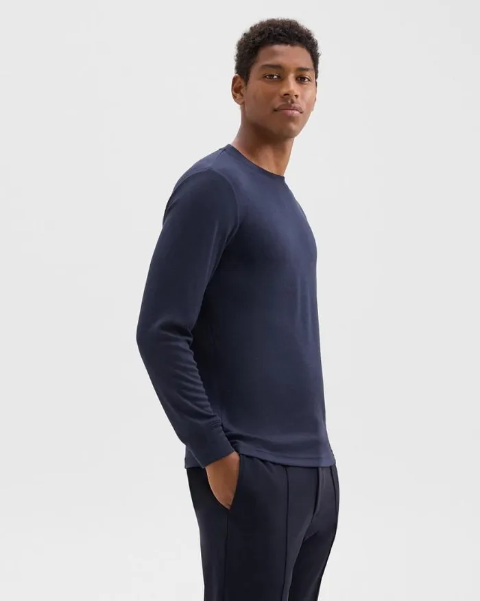 TShirts Polos Men Theory Essential LongSleeve Tee In Anemone Modal Jersey Baltic TShirts Polos Men Theory Essential LongSleeve Tee In Anemone Modal Jersey Baltic