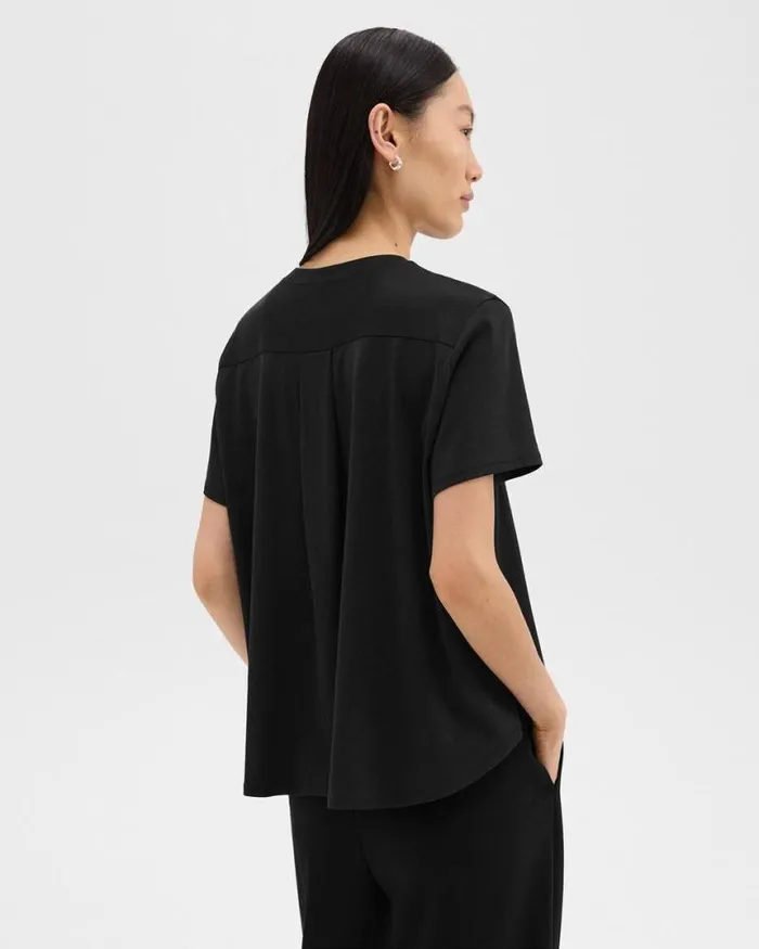 TShirts Tank Tops Women Theory Relaxed Tee In Organic Cotton Black TShirts Tank Tops Women Theory Relaxed Tee In Organic Cotton Black