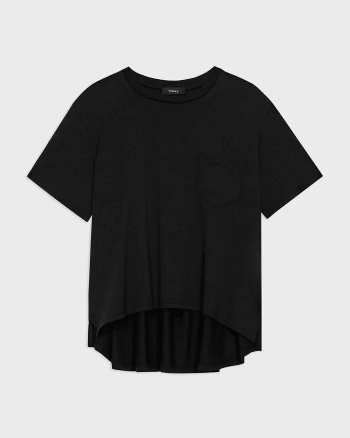 TShirts Tank Tops Women Theory Relaxed Tee In Organic Cotton Black TShirts Tank Tops Women Theory Relaxed Tee In Organic Cotton Black