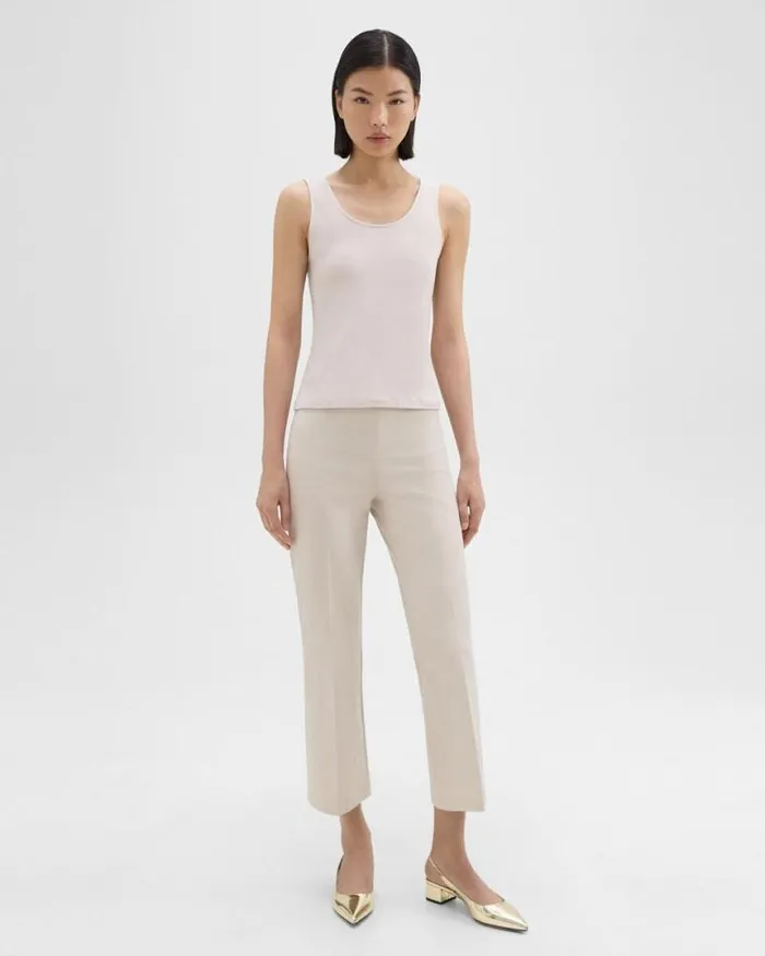 TShirts Tank Tops Women Theory Scoop Neck Tank Top In Rib Knit Viscose Sand TShirts Tank Tops Women Theory Scoop Neck Tank Top In Rib Knit Viscose Sand
