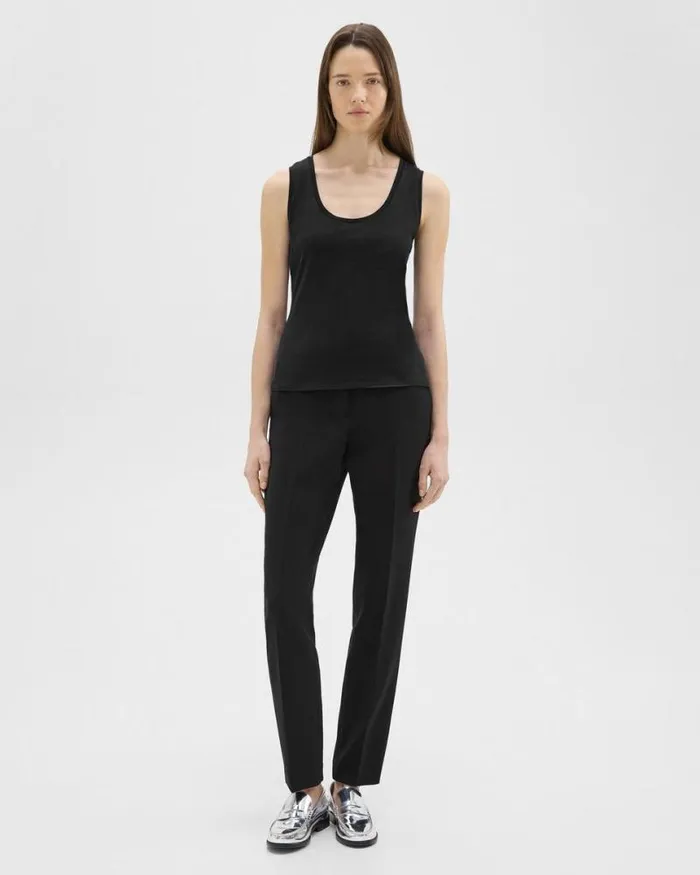 TShirts Tank Tops Women Theory Tiny Tank In Organic Cotton Black TShirts Tank Tops Women Theory Tiny Tank In Organic Cotton Black