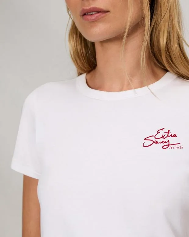 TShirts Women Rag and Bone Lucali Slub Tee White