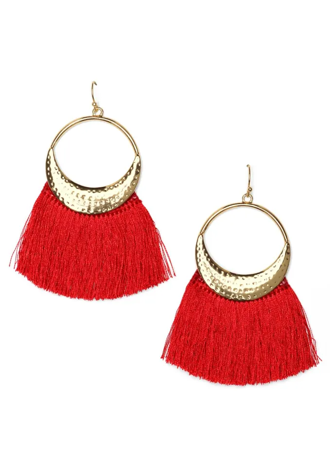 TASSEL EARRINGS Red Women VENUS Earrings