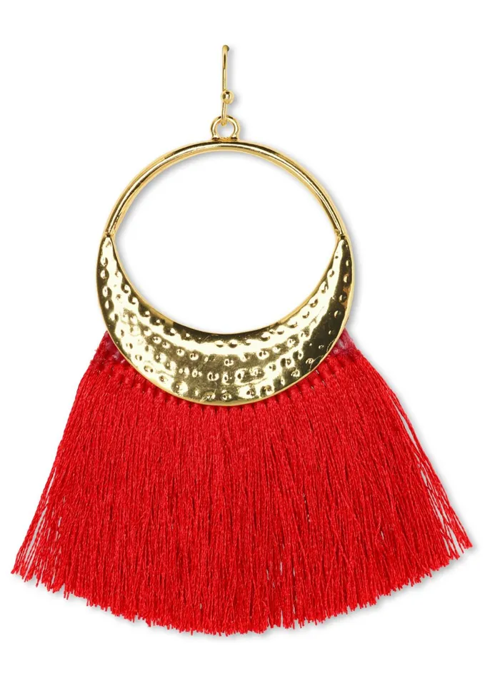 TASSEL EARRINGS Red Women VENUS Earrings