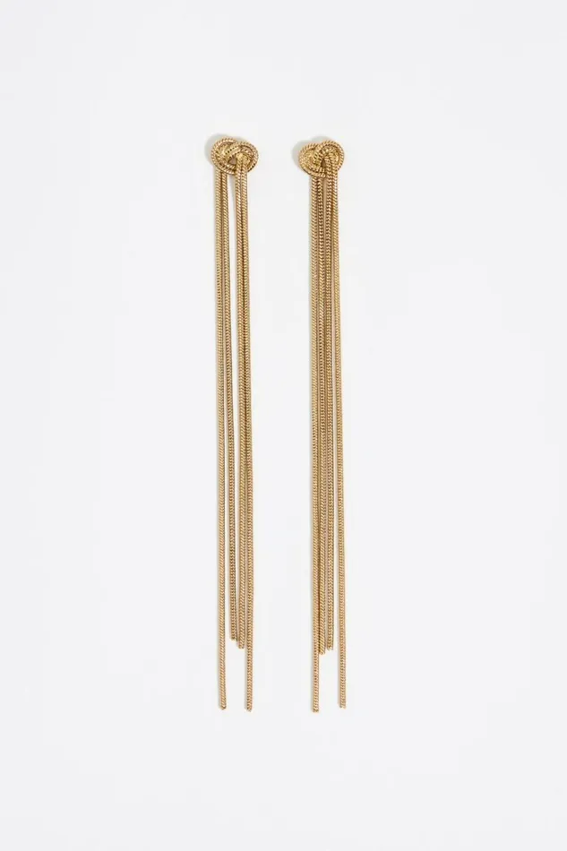 Textured Gold Knot Earrings Gold Women Bimba Y Lola Earrings