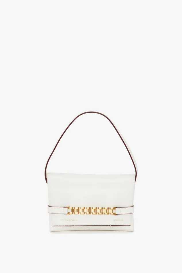 The Chain Pouch Women Victoria Beckham Mini Chain Pouch In White Leather