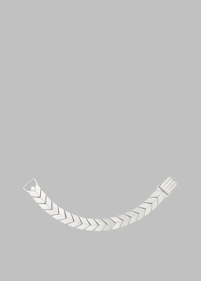 The Frankie Shop Bevza Flat Spikelet Bracelet 8211 Steel Grey 8211 Women
