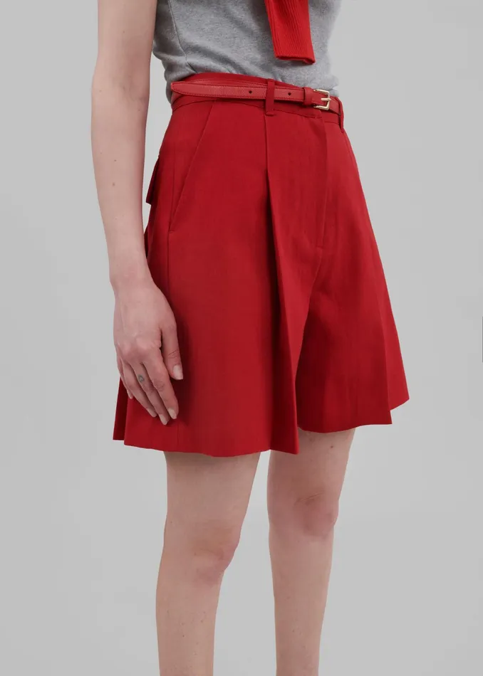 The Frankie Shop Bottoms Angie Shorts 8211 Red 8211 Women