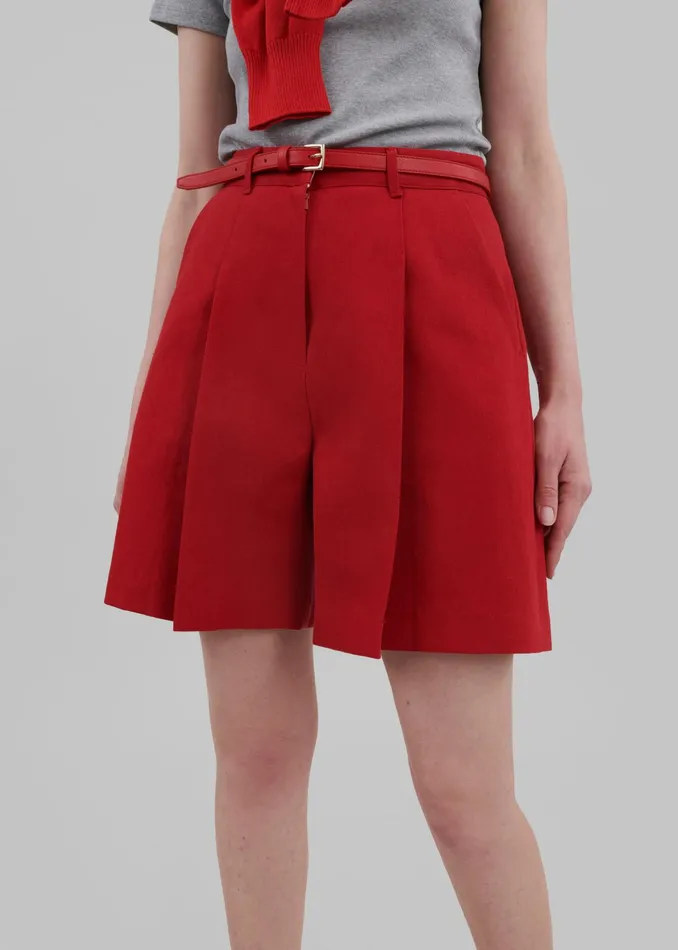 The Frankie Shop Bottoms Angie Shorts 8211 Red 8211 Women