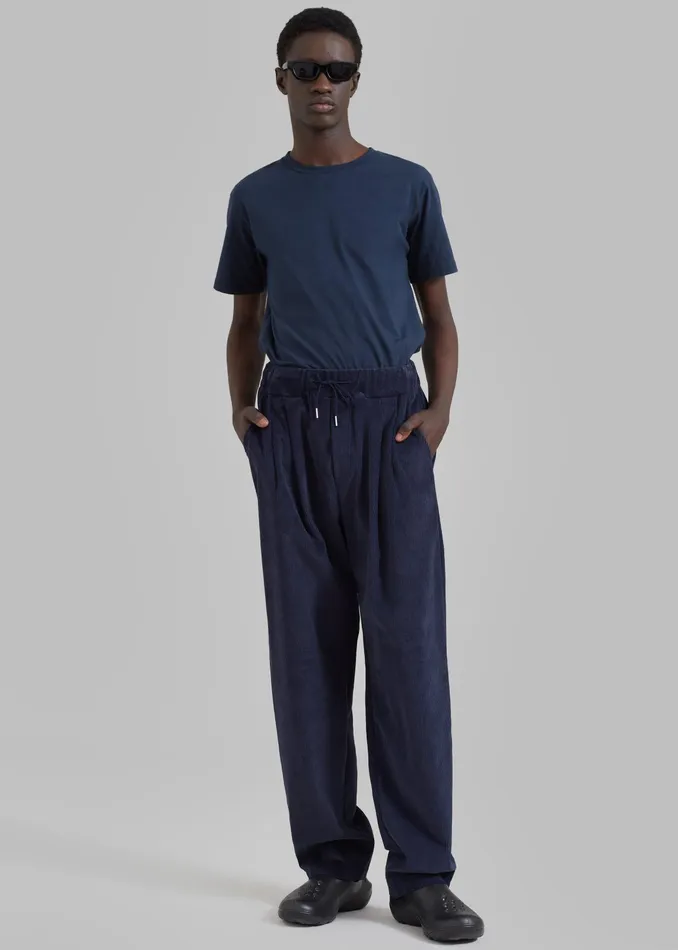 The Frankie Shop Bottoms Camden Corduroy Pants 8211 Navy 8211 Men